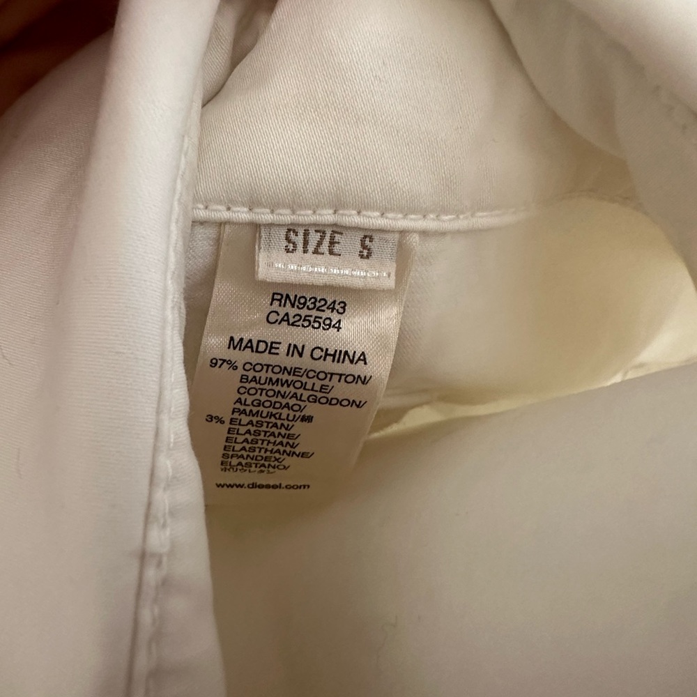 Diesel White Double-Breasted Trench Coat - Picture 7 of 11